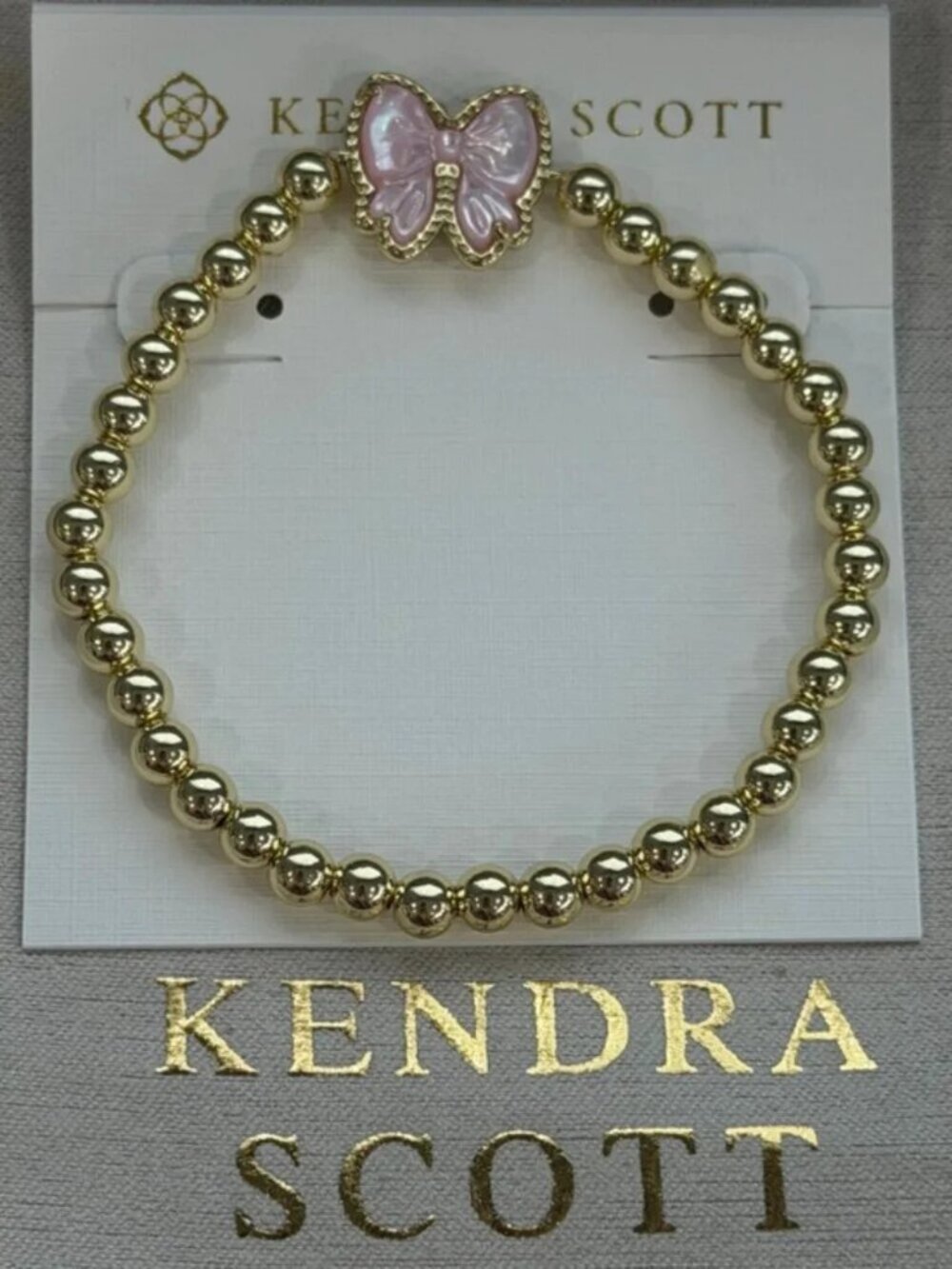 Kendra Scott pink bow bracelet